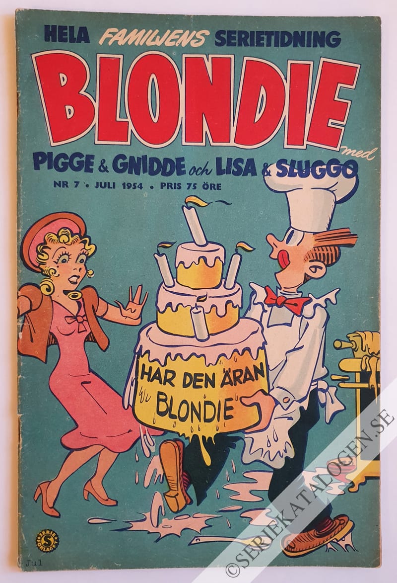 Framsida på Blondie #7 (1954)