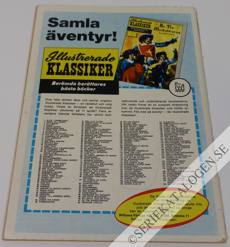 Baksida på Robinsons vilse i rymden - hotade av metallätarna (1968)