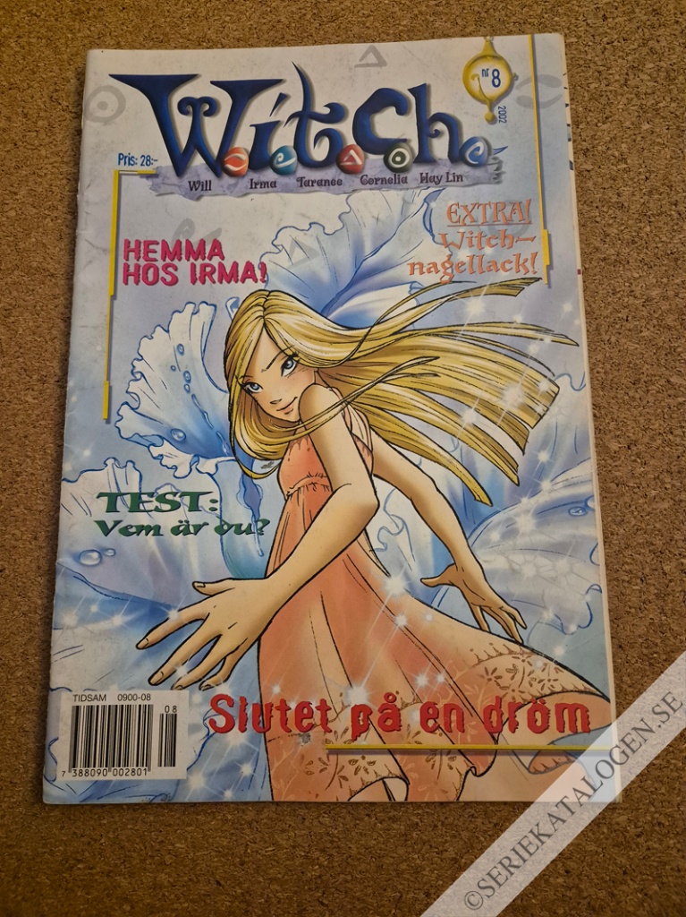 Framsida på W.i.t.c.h. #8 - Slutet på en dröm (2002)