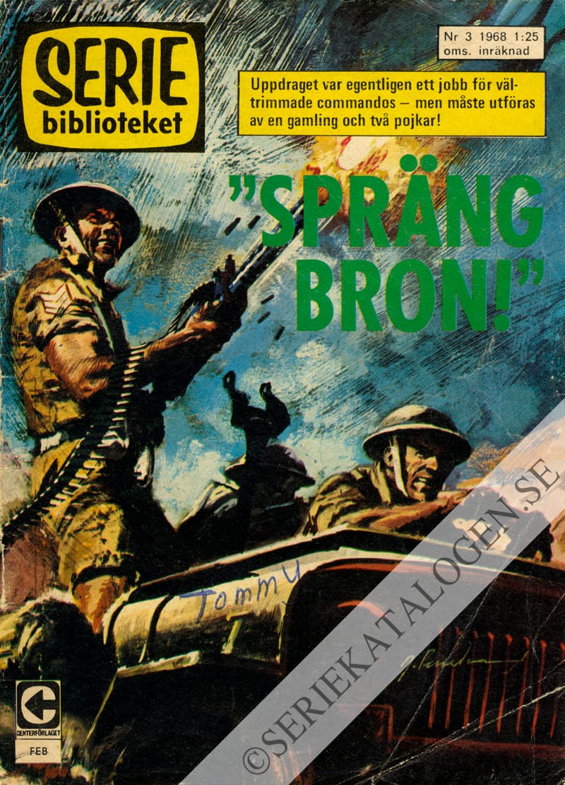 Framsida på Seriebiblioteket #3 - Spräng bron! (1968)