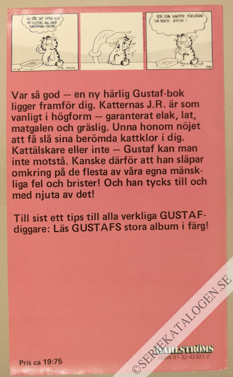 Baksida på Åttonde boken om Gustaf (1984)