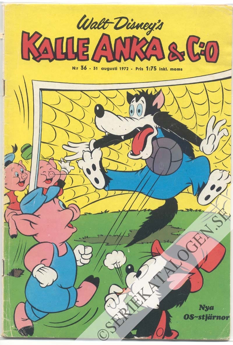 Framsida på Kalle Anka & C:o #36 (1972)