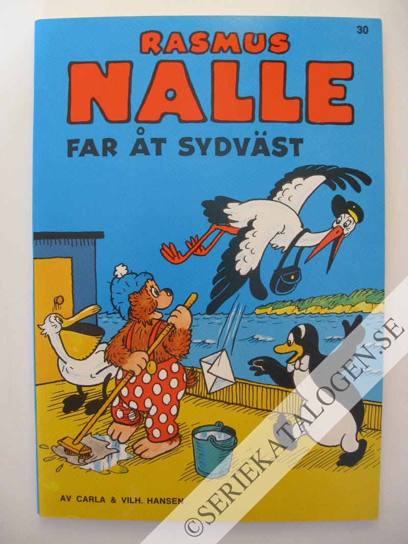 Framsida på Rasmus Nalle Rasmus Nalle far åt sydväst (1979)