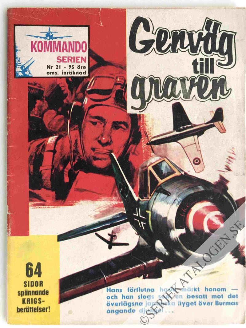 Framsida på Kommandoserien Genväg till graven (1963)