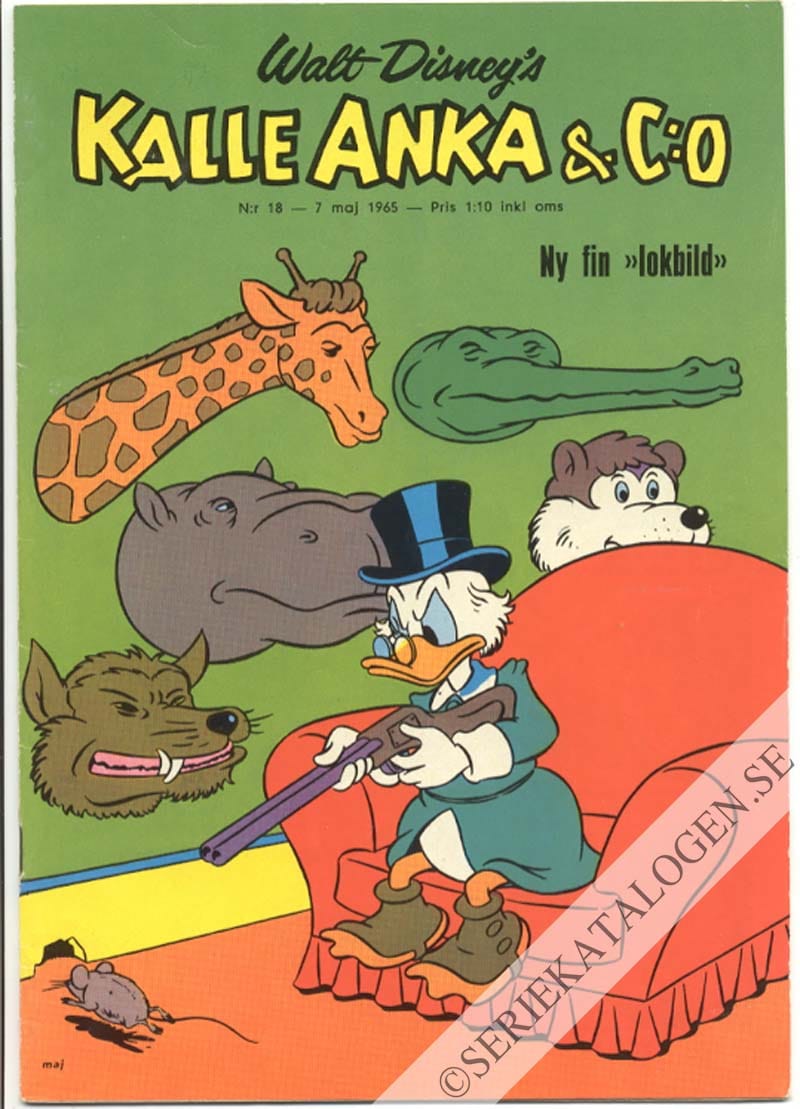 Framsida på Kalle Anka & C:o #18 (1965)