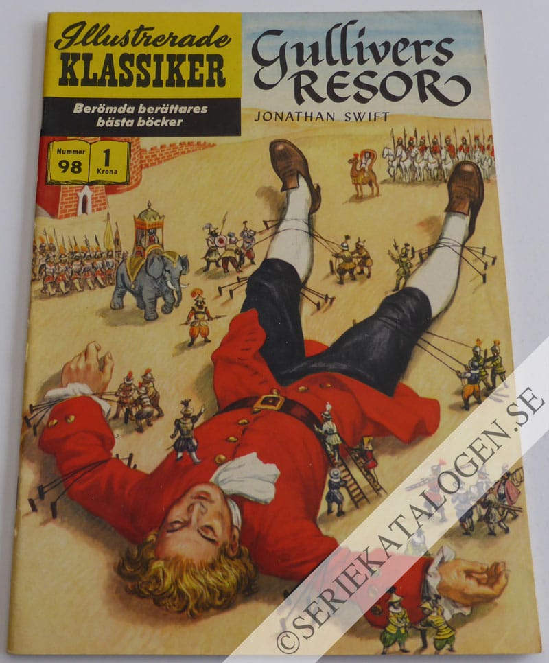 Framsida på Illustrerade Klassiker #98 - Gullivers resor (1959)