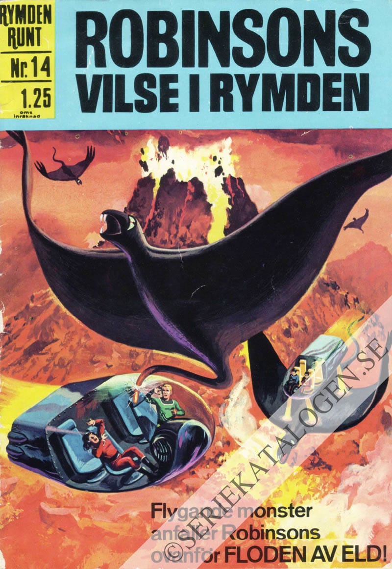 Framsida på Rymden runt Robinsons vilse i rymden (1969)
