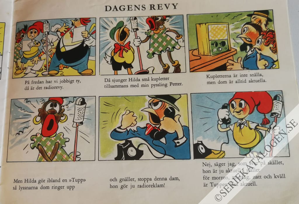 Exempel på Tuppens radio kuckeliku (1953)