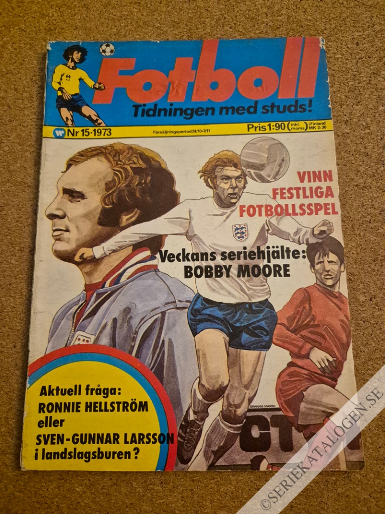 Framsida på Fotboll #15 (1973)