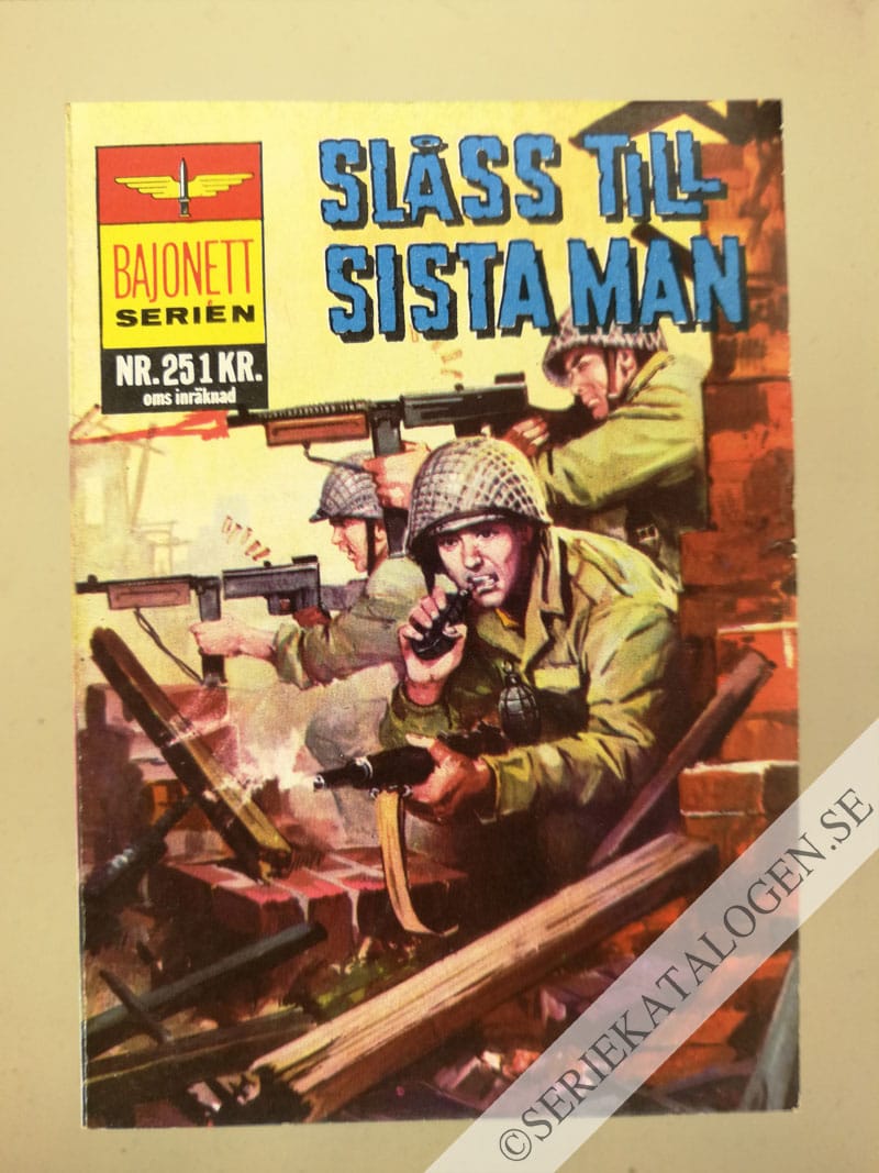 Framsida på Bajonettserien Slåss till sista man (1966)