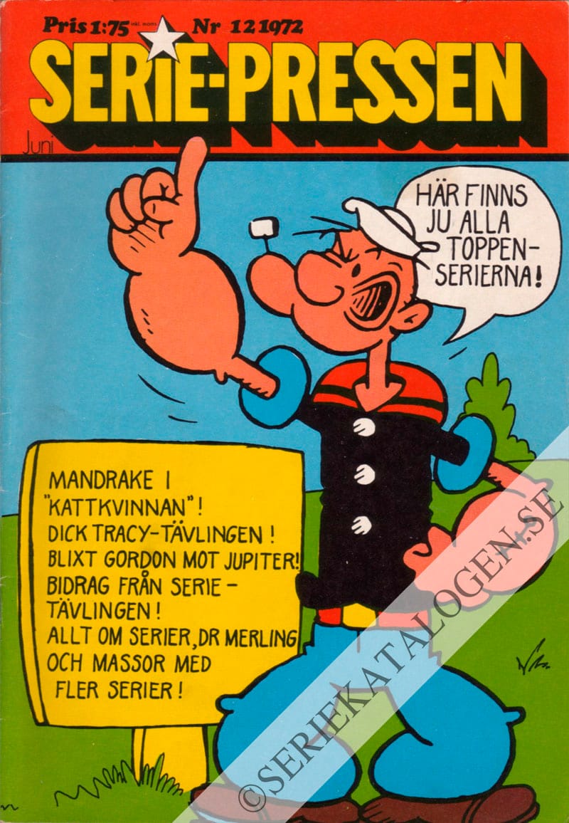 Framsida på Seriepressen #12 (1972)