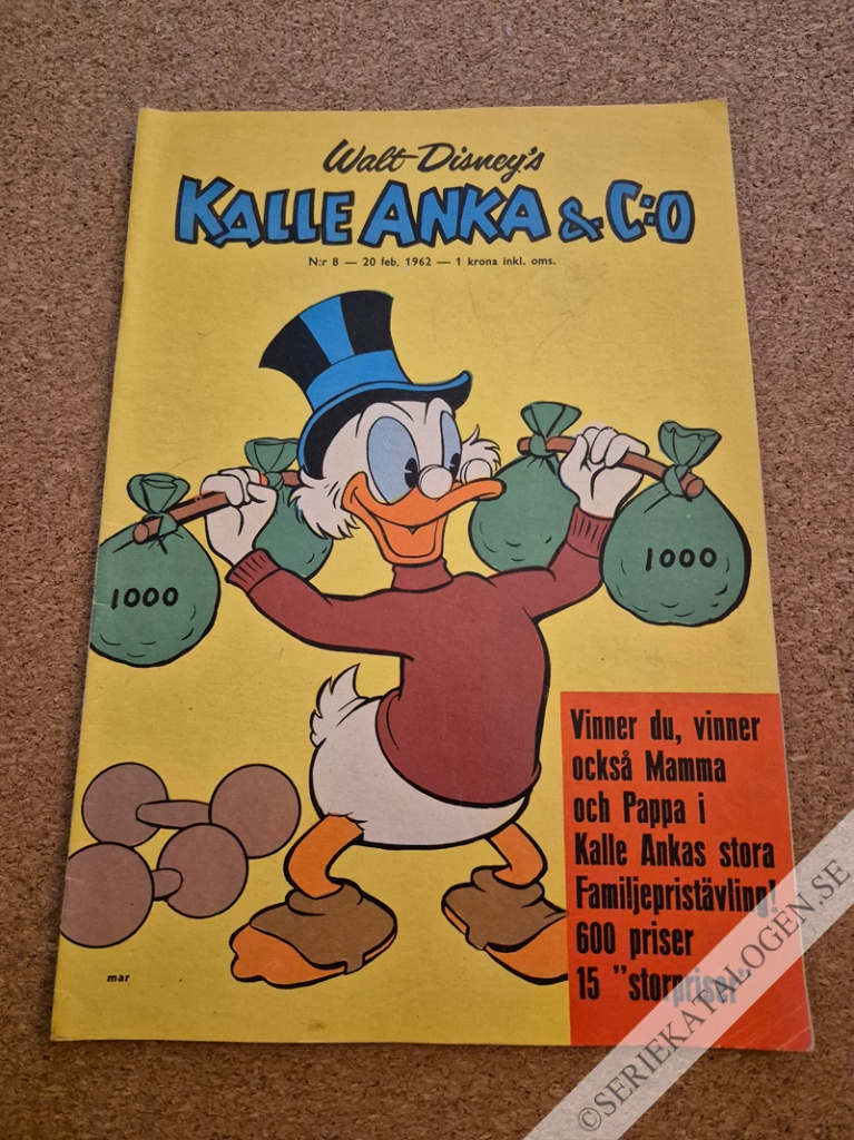 Framsida på Kalle Anka & C:o #8 (1962)