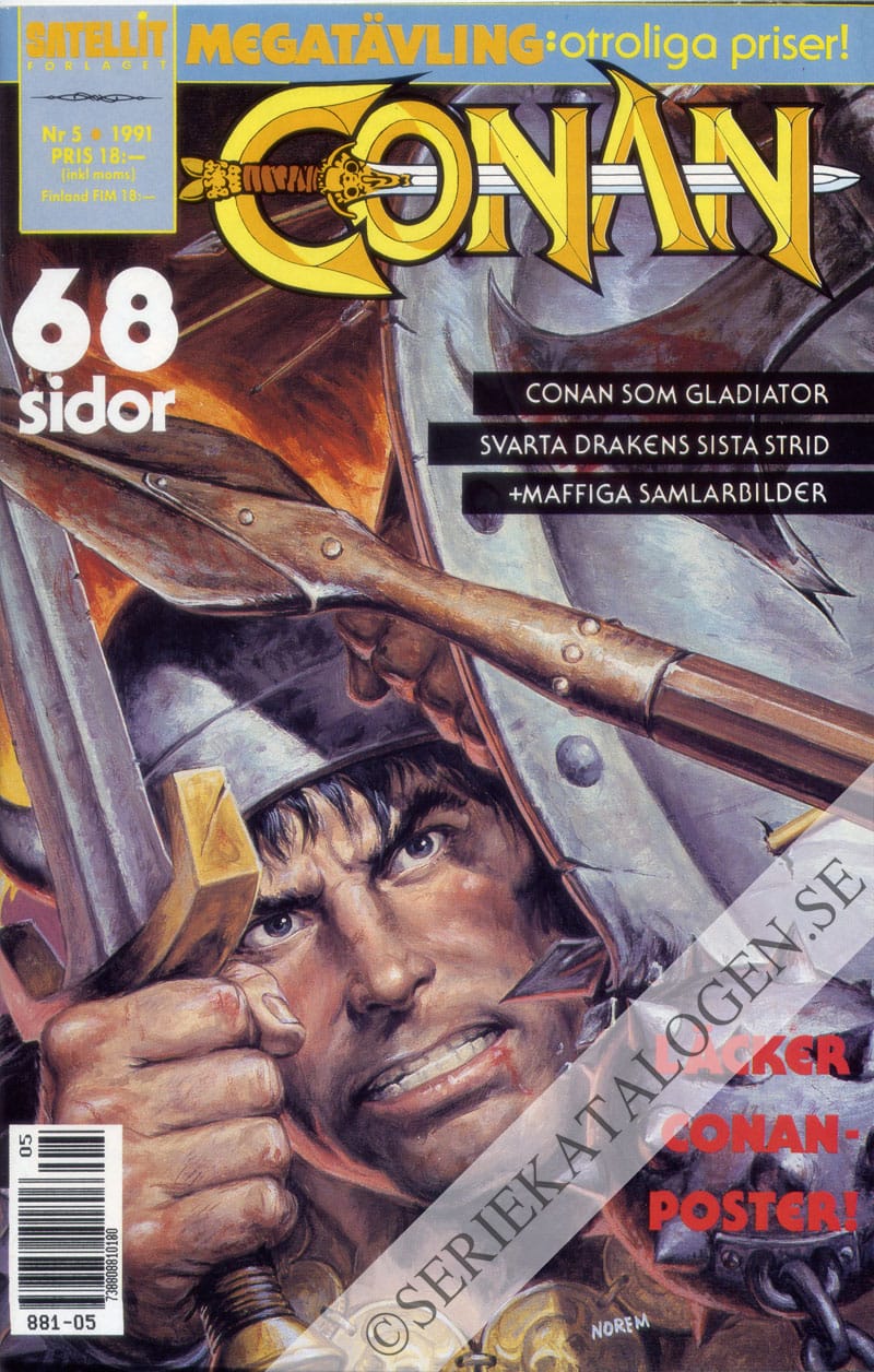 Framsida på Conan barbaren #5 (1991)