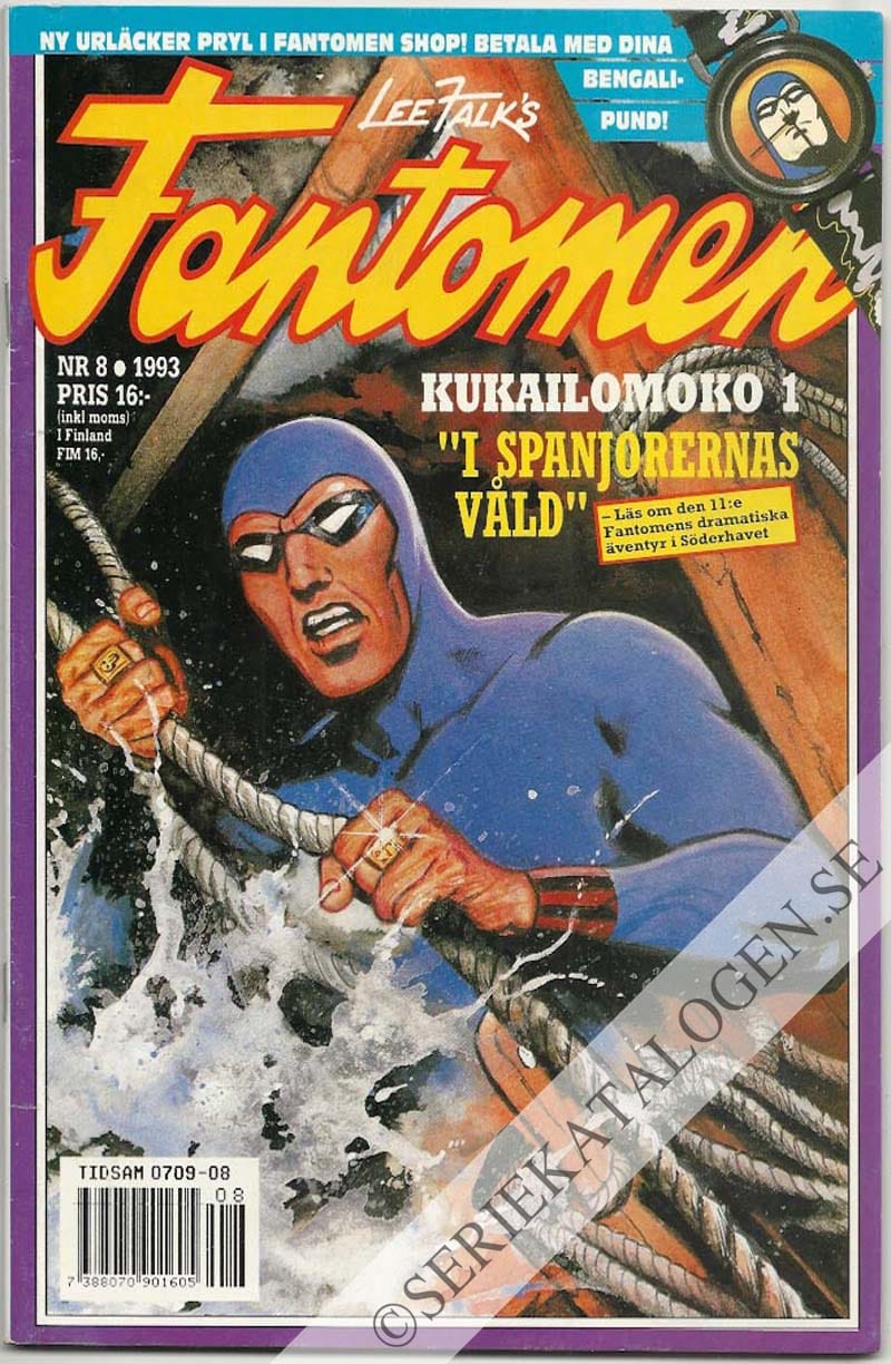 Framsida på Fantomen #8 (1993)