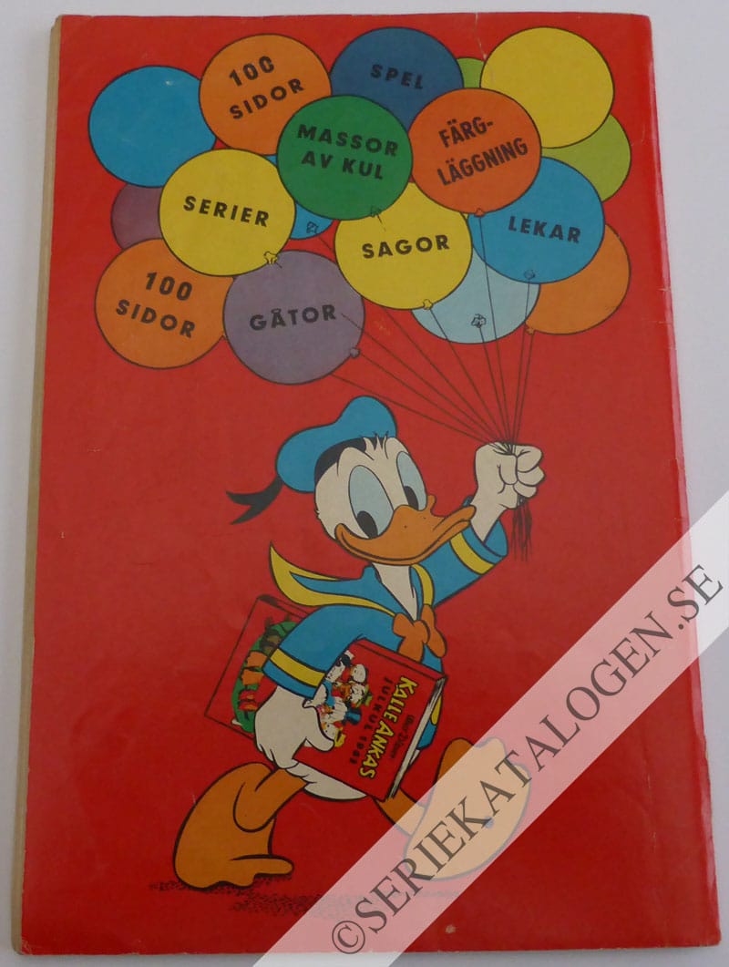 Baksida på Kalle Ankas julkul (1963)