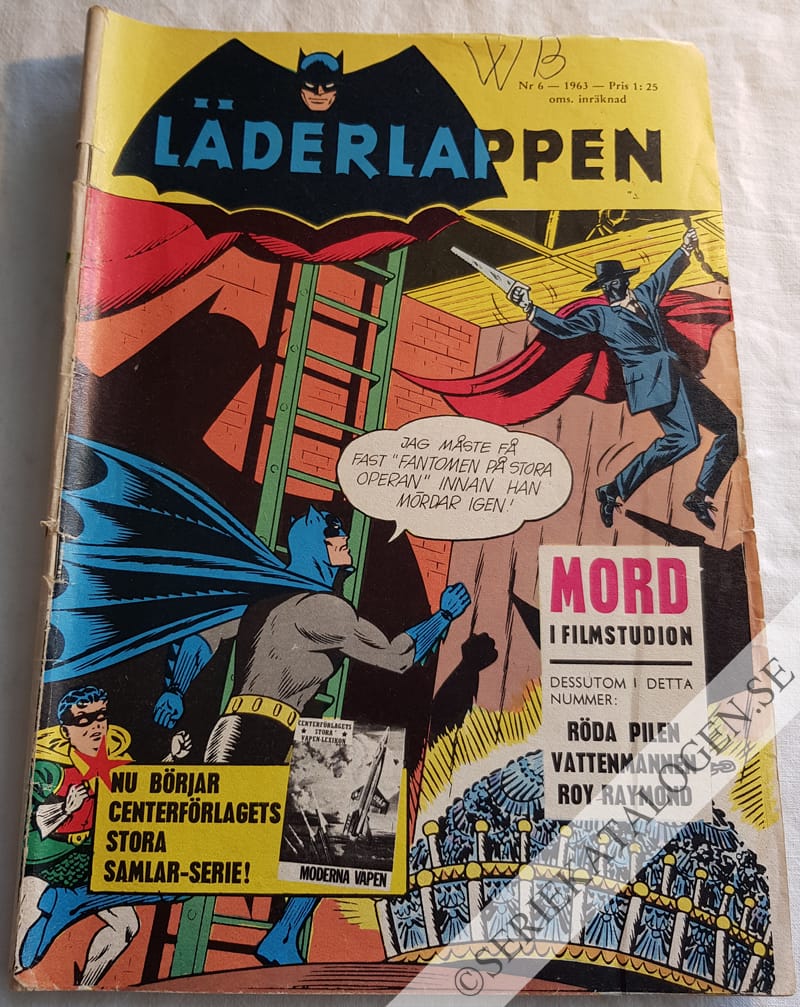 Framsida på Läderlappen och Robin #6 (1963)