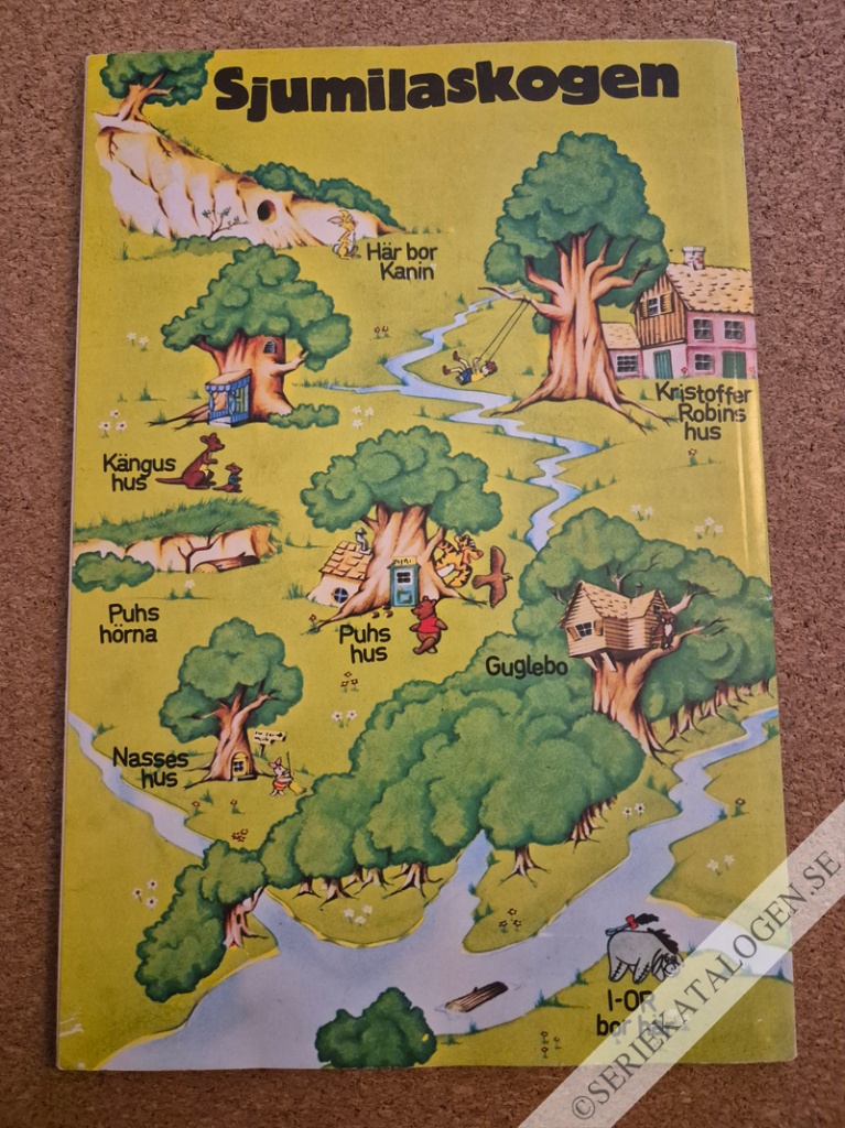 Baksida på Nalle Puh Special- Glada upptåg i Sjumilaskogen (1990)