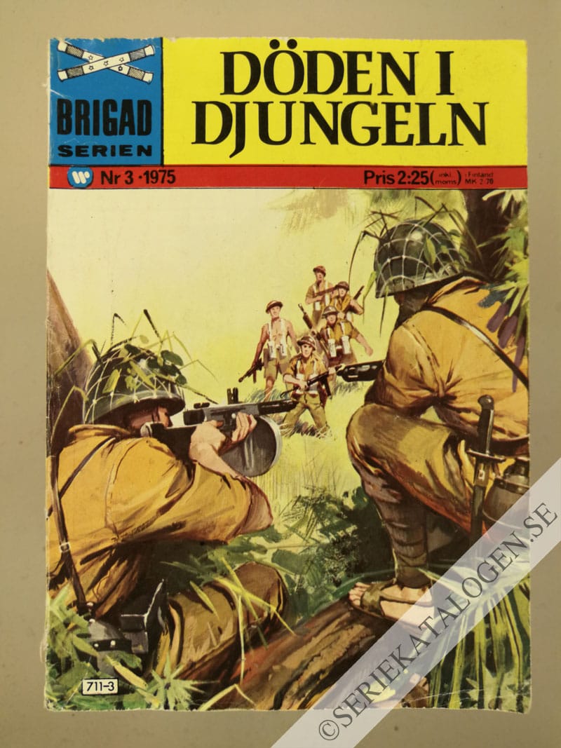 Framsida på Brigadserien Döden i djungeln (1975)