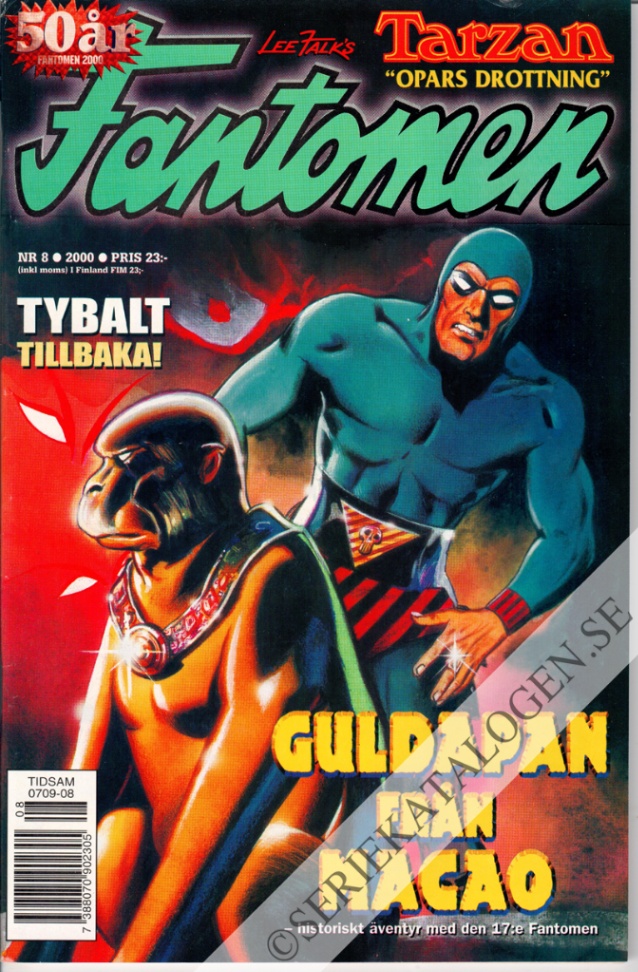Framsida på Fantomen #8 (2000)