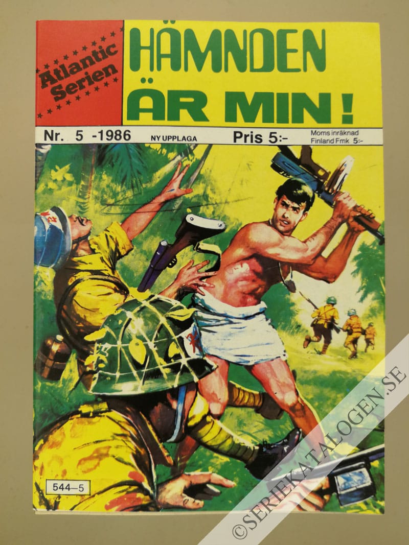 Framsida på Atlanticserien #5 - Hämnden är min! (1986)