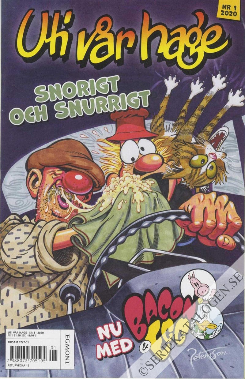 Framsida på Uti vår hage #1 - Snorigt och snurrigt (2020)