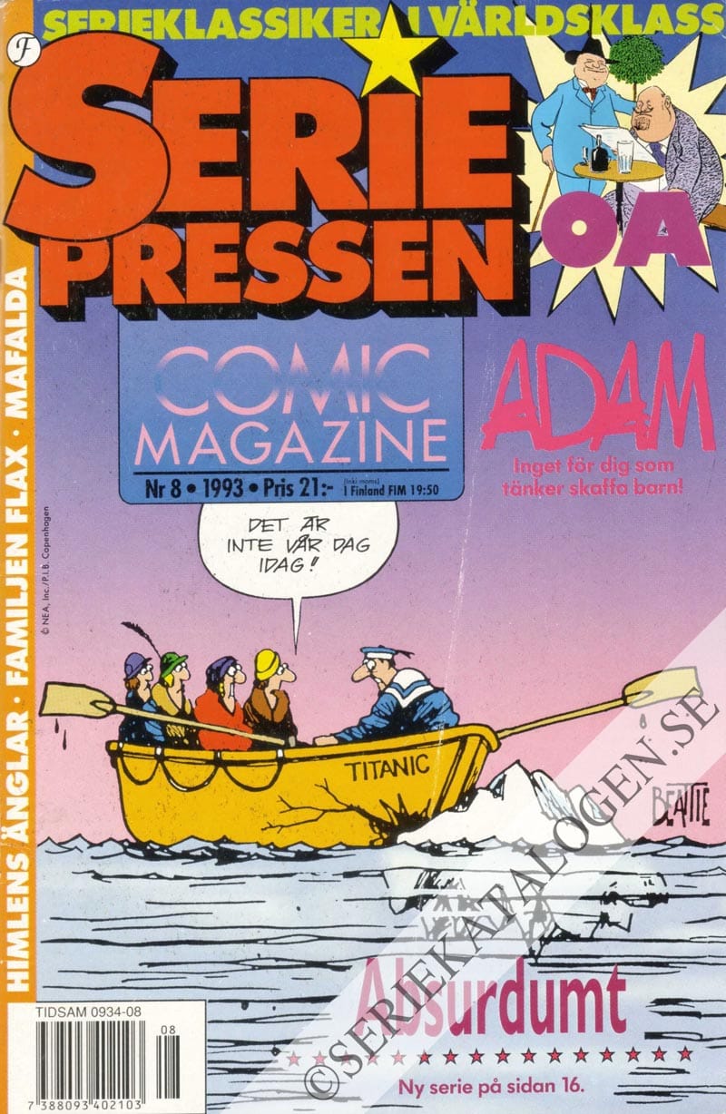 Framsida på Seriepressen #8 (1993)
