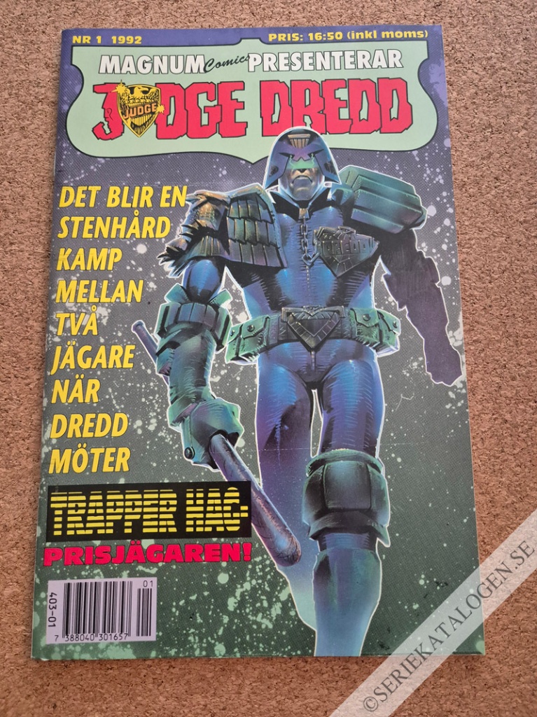 Framsida på Magnum comics presenterar Judge Dredd #1 (1992)