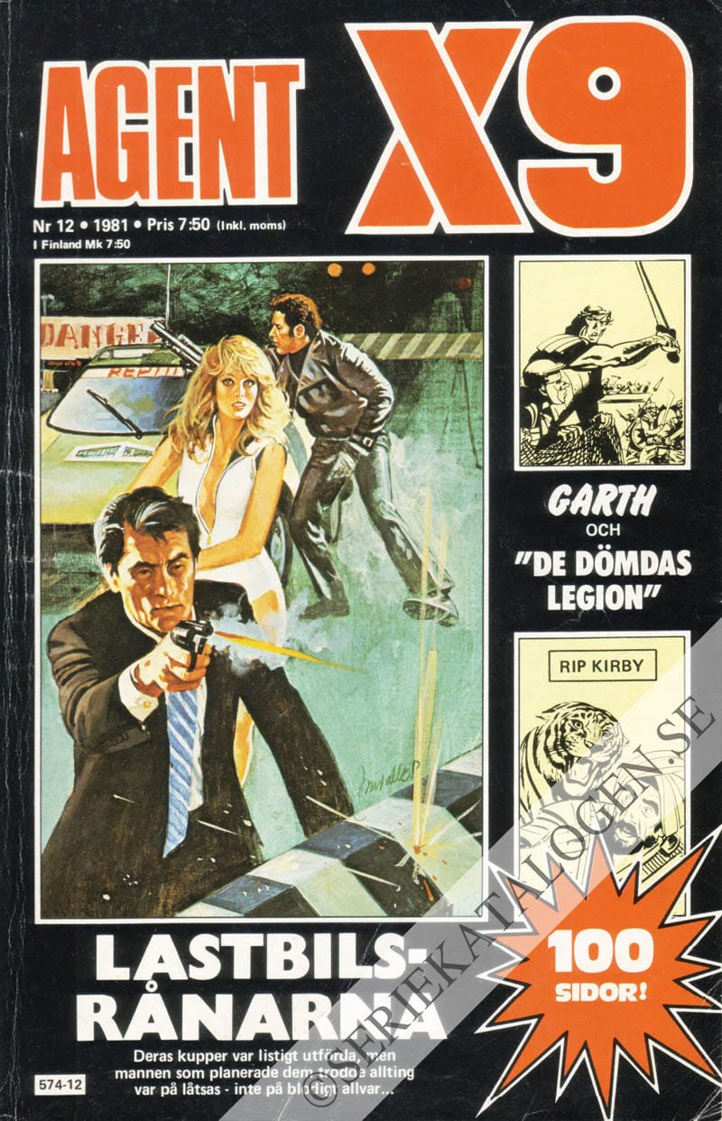 Framsida på Agent X9 #12 (1981)