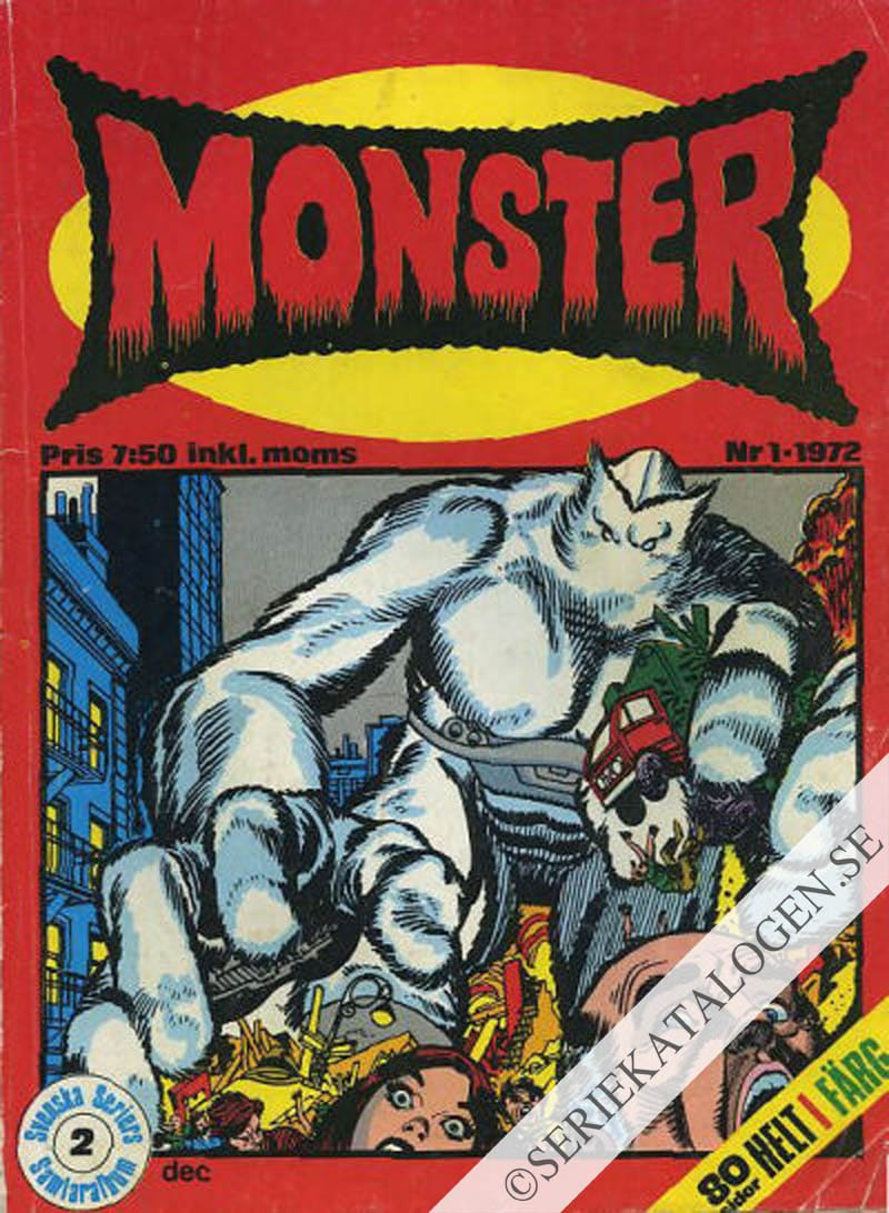 Framsida på Svenska Seriers Samlaralbum Monster 1 (1972)