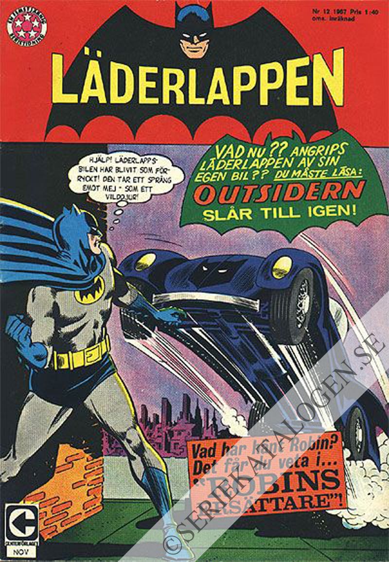 Framsida på Läderlappen och Robin #12 (1967)