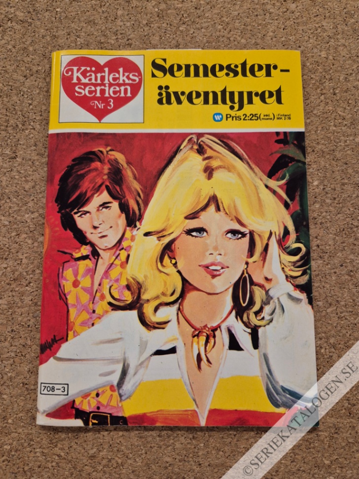 Framsida på Kärleksserien Semesteräventyret (1975)