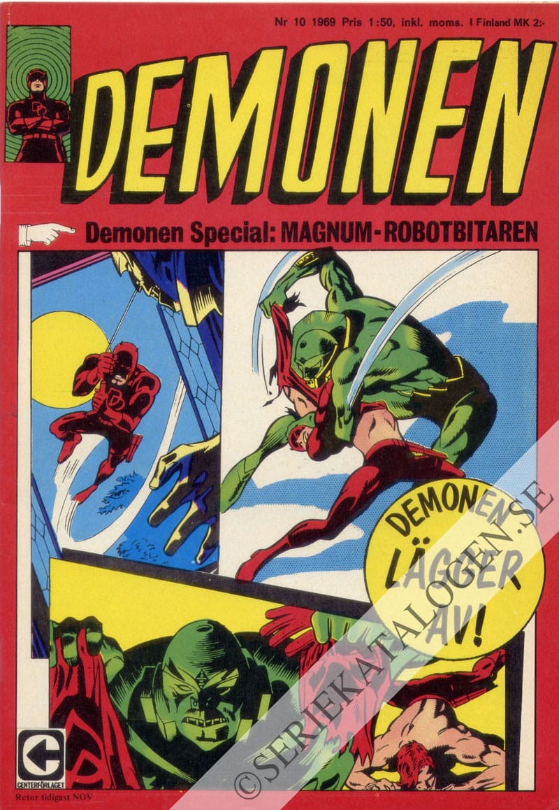 Framsida på Demonen #10 (1969)