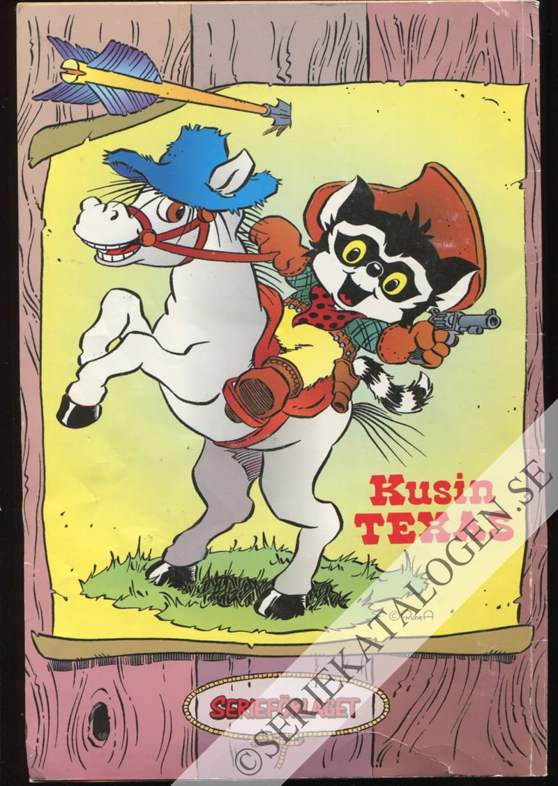 Baksida på Bamse i Vilda Västern (1996)