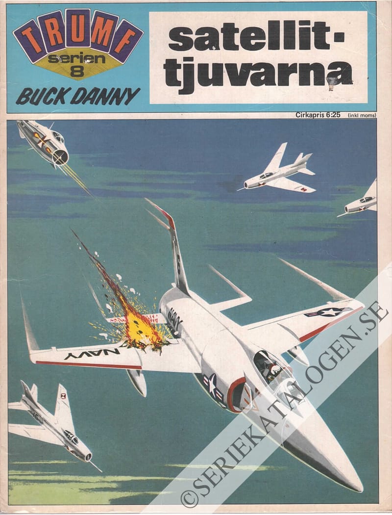 Framsida på Trumf-serien Buck Danny - Satellittjuvarna (1972)