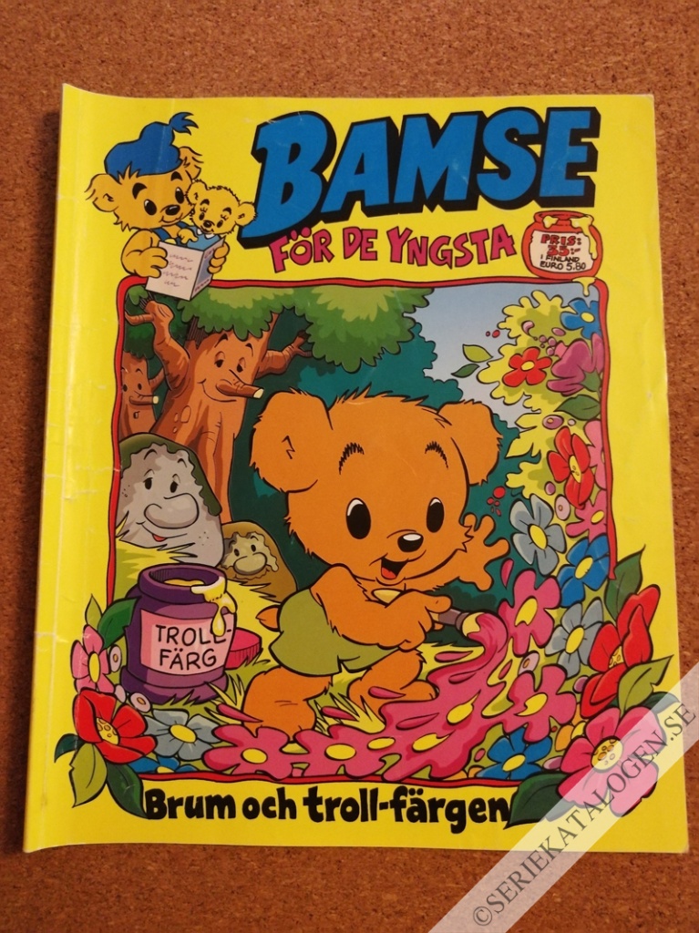 Framsida på Bamse för de yngsta Brum och troll-färgen (2016)
