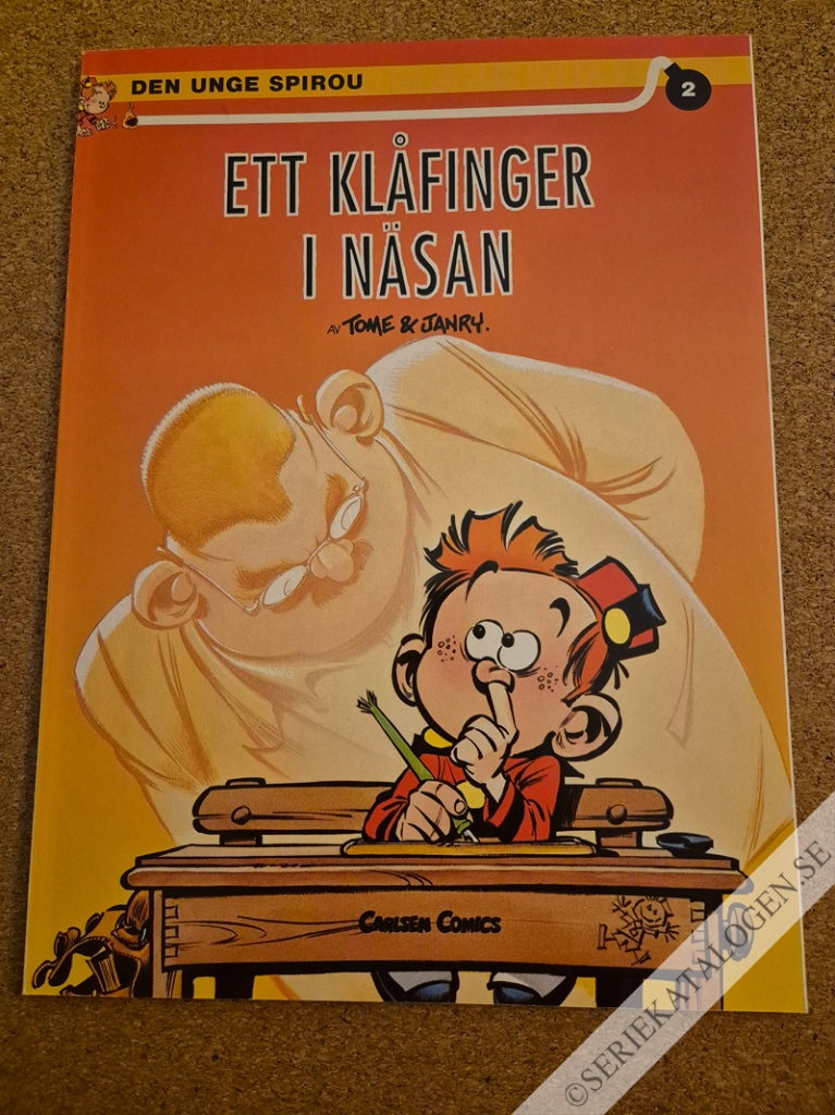 Framsida på Den unge Spirou Ett klåfinger i näsan (1992)