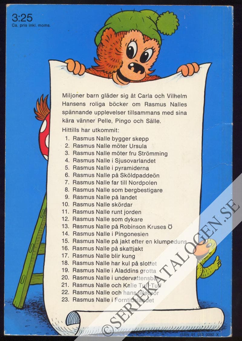 Baksida på Rasmus Nalle runt jorden (1972)