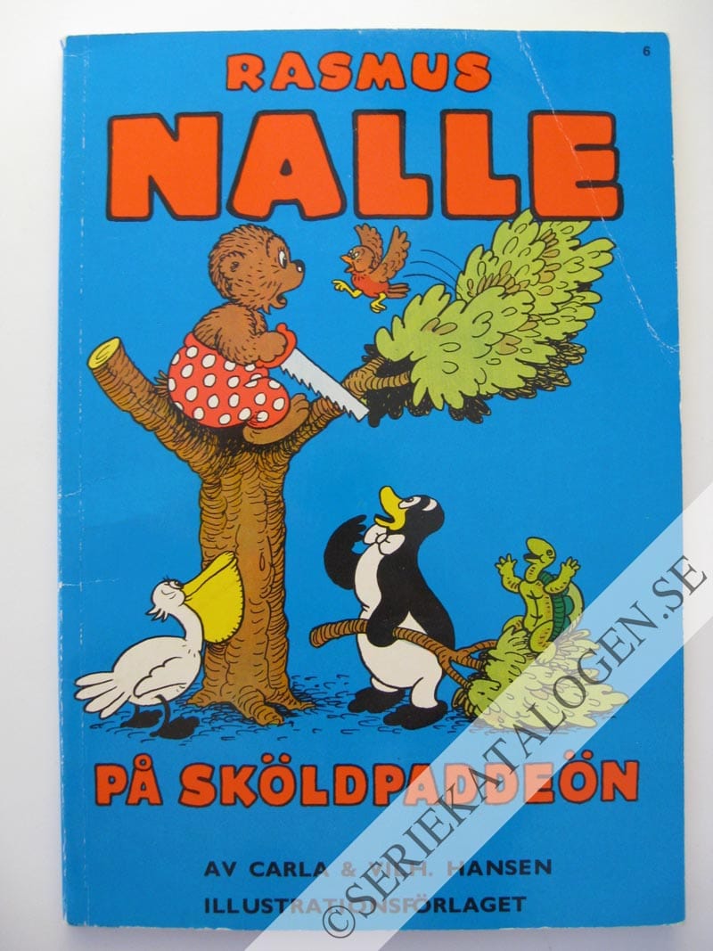 Framsida på Rasmus Nalle Rasmus Nalle på sköldpaddeön (196?)