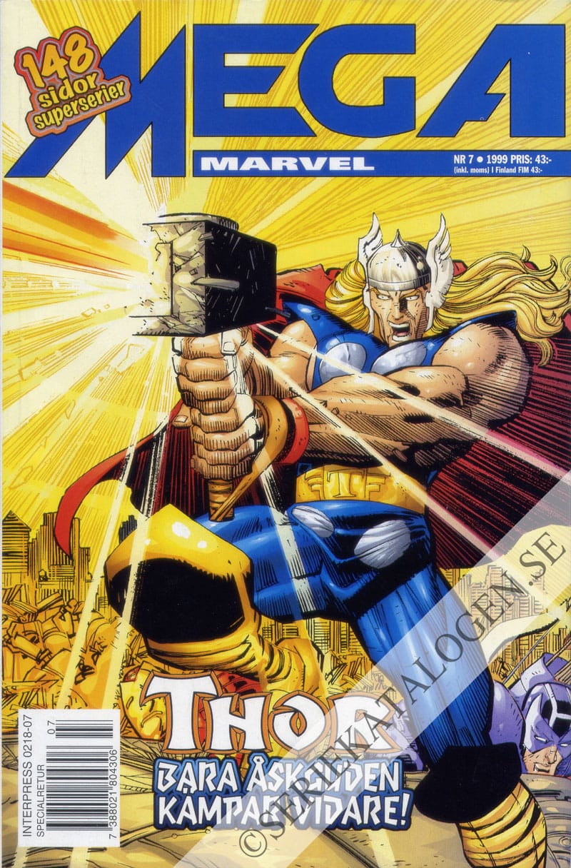 Framsida på Mega Marvel Thor (1999)