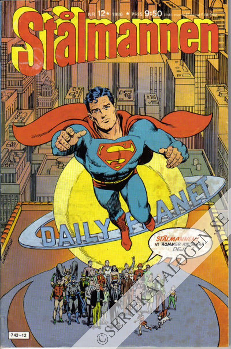 Framsida på Stålmannen #12 (1986)