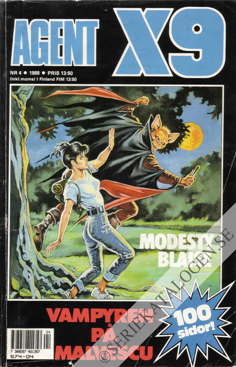 Framsida på Agent X9 #4 (1988)
