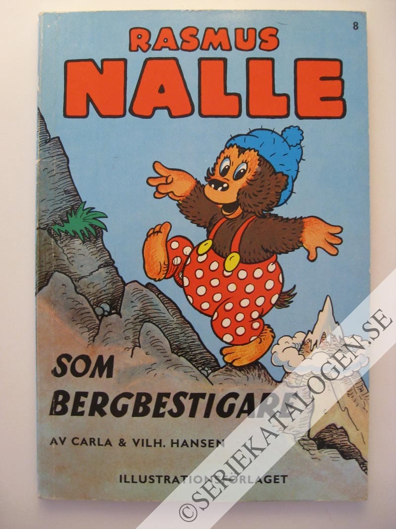 Framsida på Rasmus Nalle Rasmus Nalle som bergsbestigare (1968)