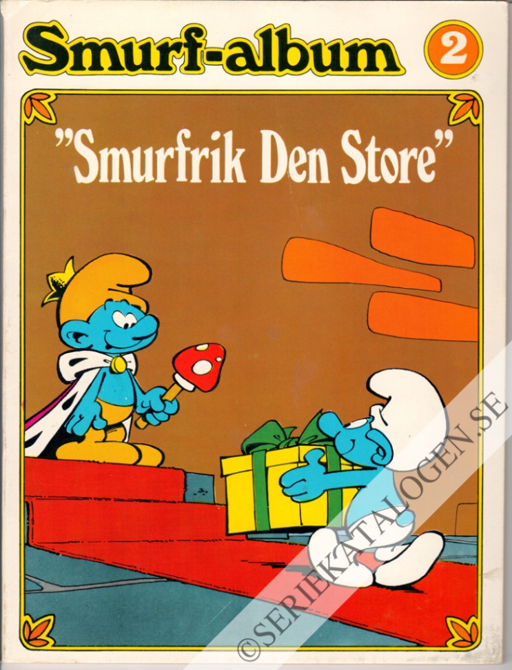 Framsida på Smurf-album Smurfrik den store (1972)
