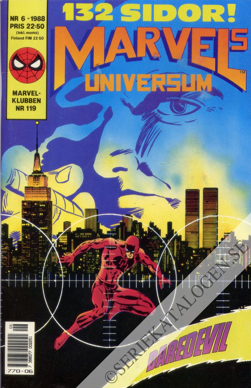 Framsida på Marvels universum Daredevil (1988)