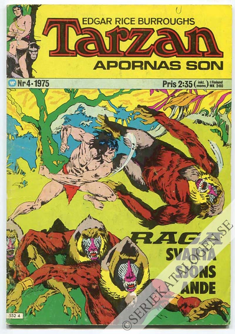 Framsida på Tarzan #4 (1975)