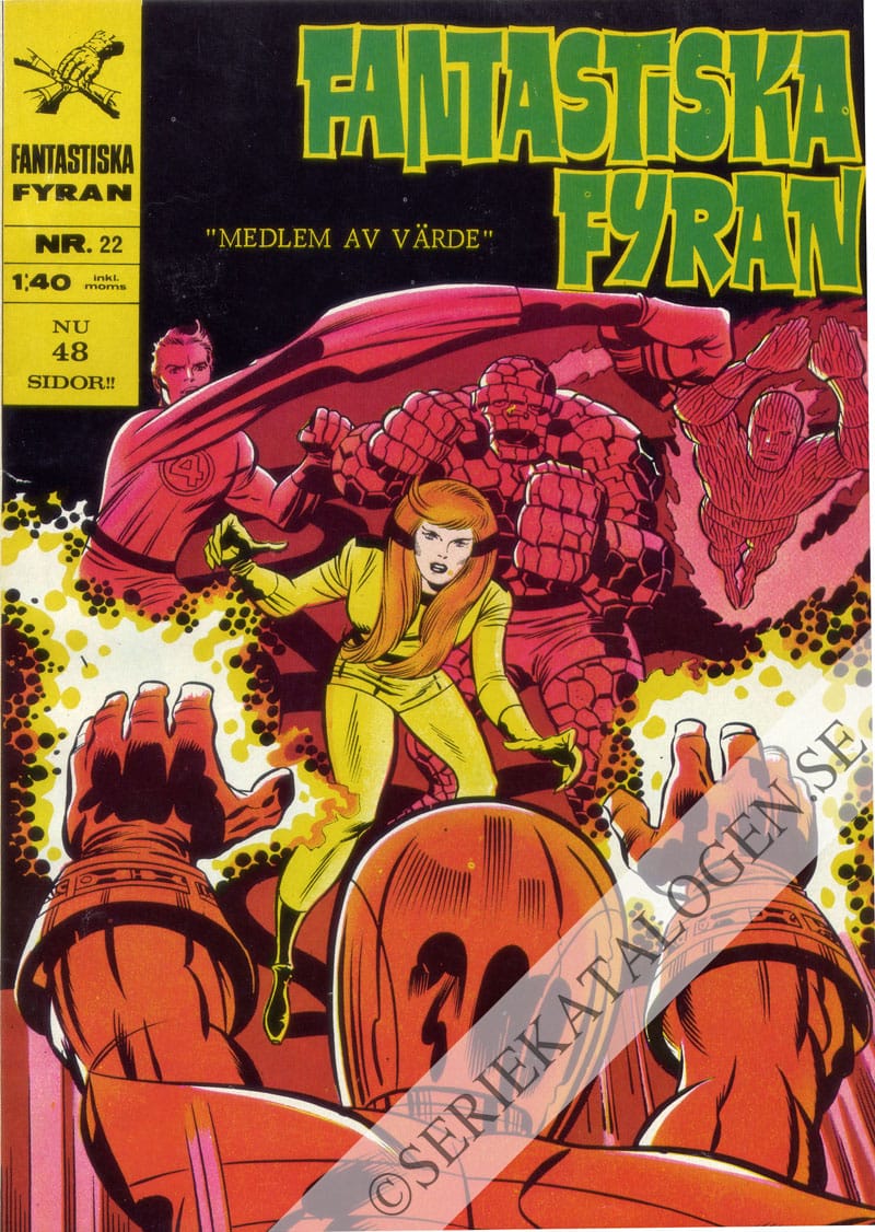 Framsida på Fantastiska Fyran #22 (1969)