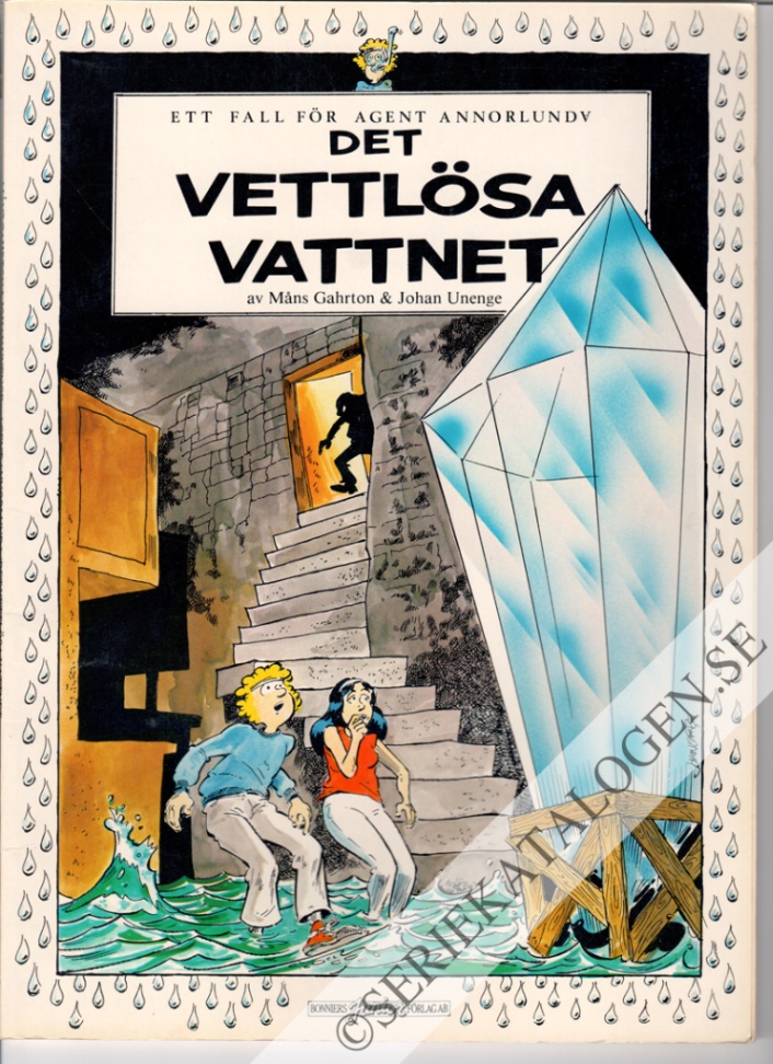 Framsida på Ett fall för Agent Annorlunda Det vettlösa vattnet (1987)