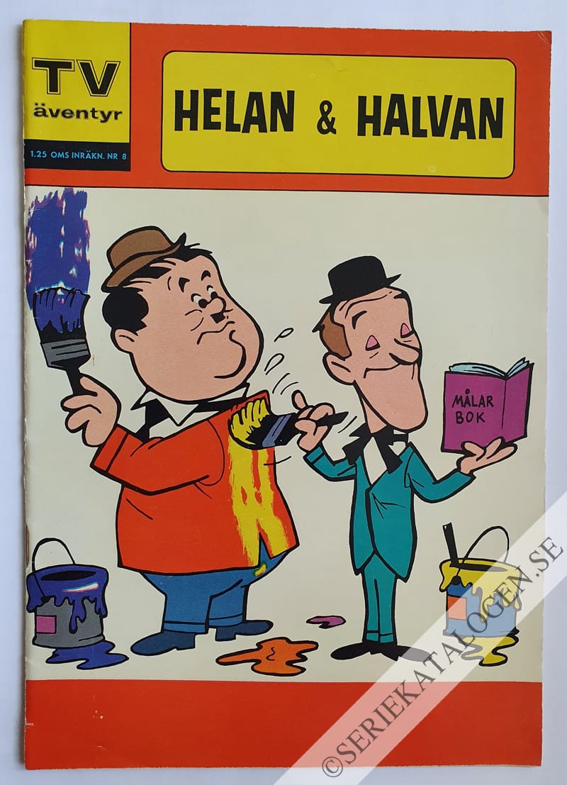 Framsida på TV-äventyr Helan & Halvan (1962)