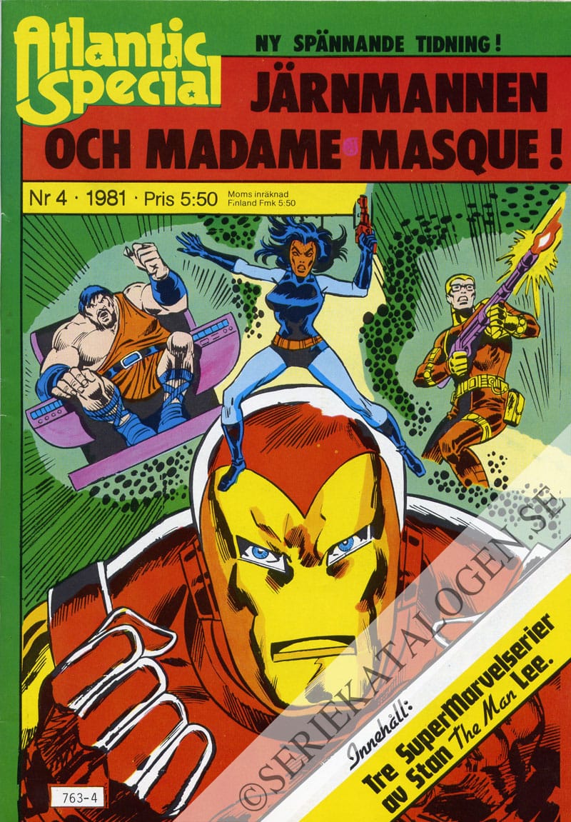 Framsida på Atlantic special Järnmannen och Madame Masque! (1981)