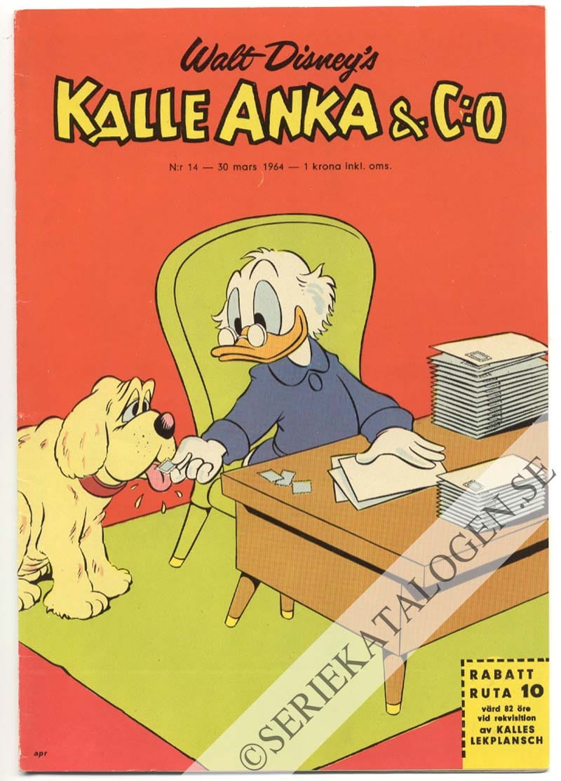Framsida på Kalle Anka & C:o #14 (1964)